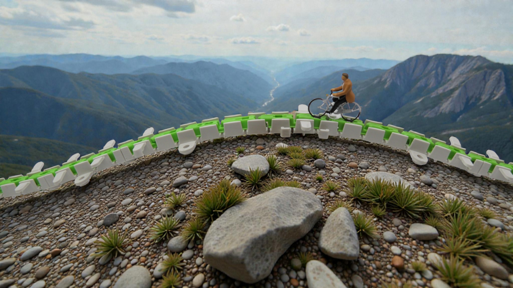 Notre cycliste Magnorail, prêt à gravir des montagnes !